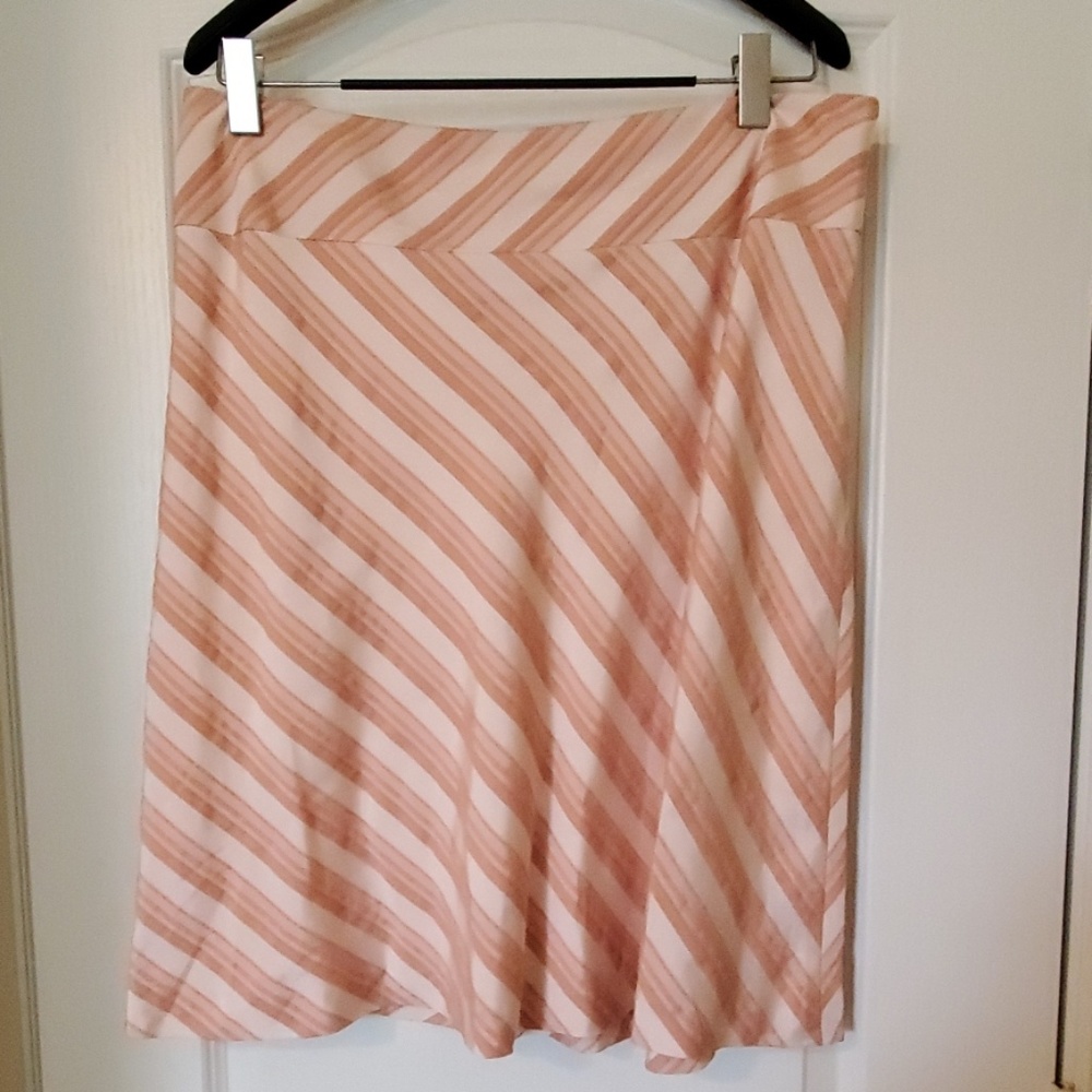 Pink striped skirt